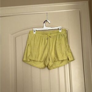 Yellow girls shorts size 14